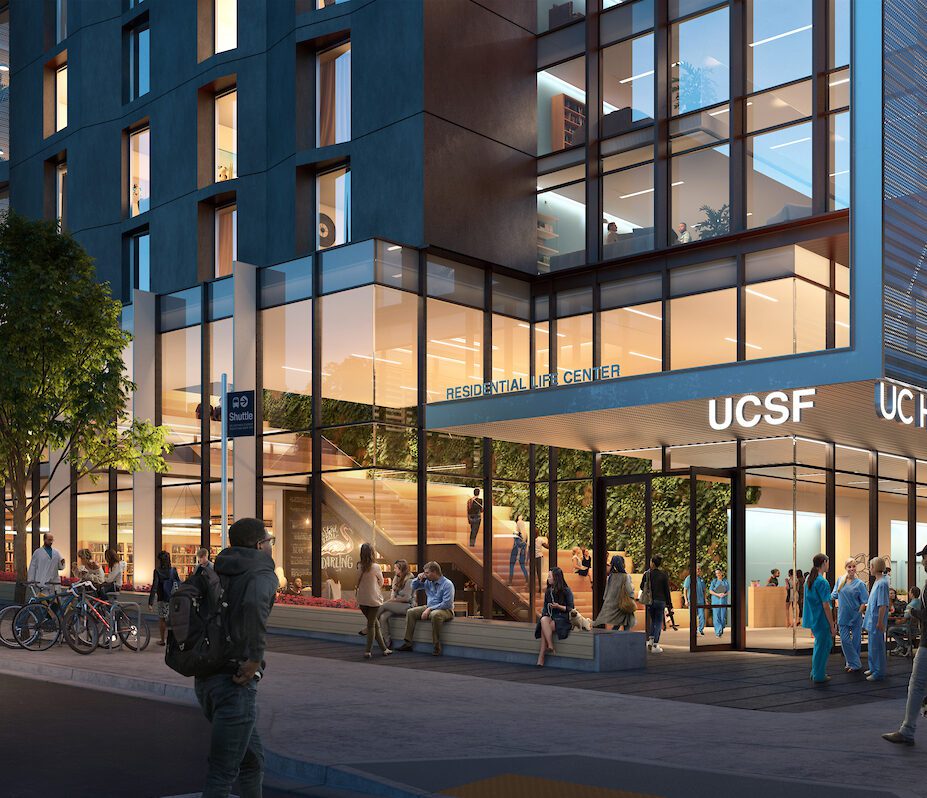 A rendering of the new 198 McAllister Academic Building scheduled for construction in 2020