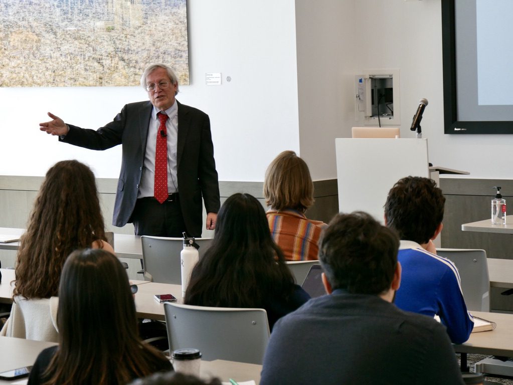 Erwin Chemerinsky lecturing a full room of students on Affrimative Action and the Erosion of Race-Based Remedies.